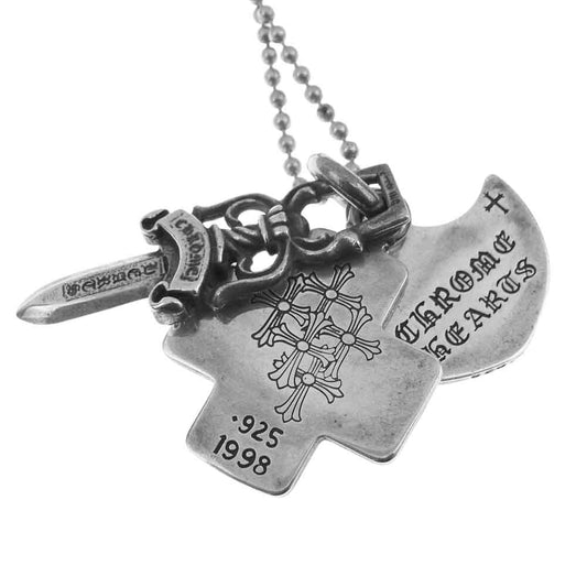 CHROME HEARTS クロムハーツ（原本無） 3 TRINKETS 3トリンケッツ ペンダント ネックレス【中古】