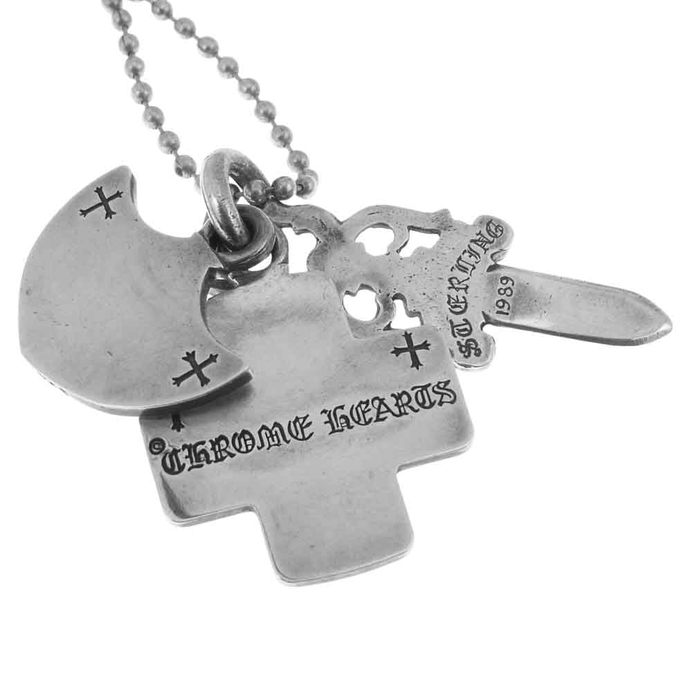 CHROME HEARTS クロムハーツ（原本無） 3 TRINKETS 3トリンケッツ ペンダント ネックレス【中古】