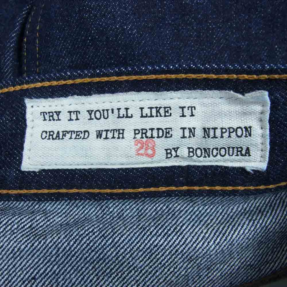 BONCOURA ボンクラ type 66 日本製 ジーンズ インディゴ セルビッチ デニム パンツ インディゴブルー系 28【中古】