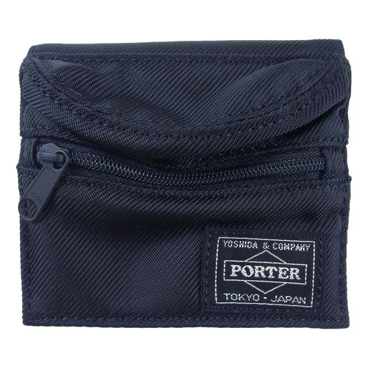 PORTER ポーター 808-06865 ラウンドウォレット ミニ 財布 日本製 ブラック系【新古品】【未使用】【中古】