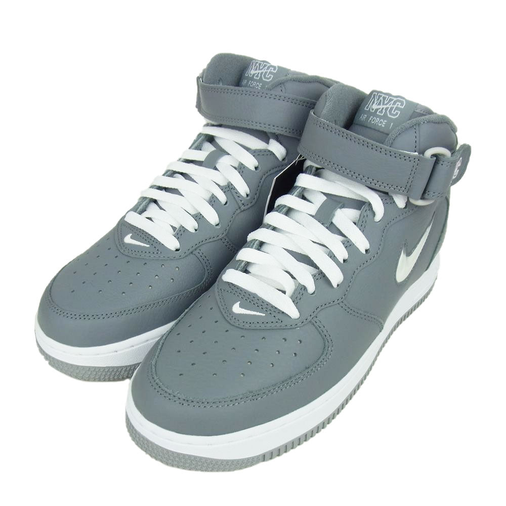 NIKE ナイキ DH5622-001 国内正規品 AIR FORCE 1 MID QS NYC COOL GREY エア フォース ワン ミッド スニーカー グレー系 26【新古品】【未使用】【中古】
