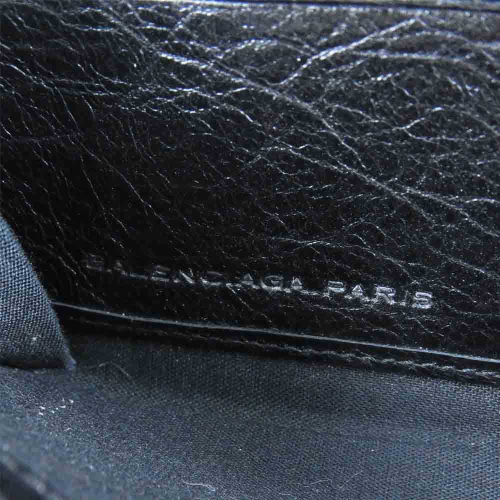 BALENCIAGA バレンシアガ コンチネンタル ラウンドジップ 長財布 ブラック系【中古】