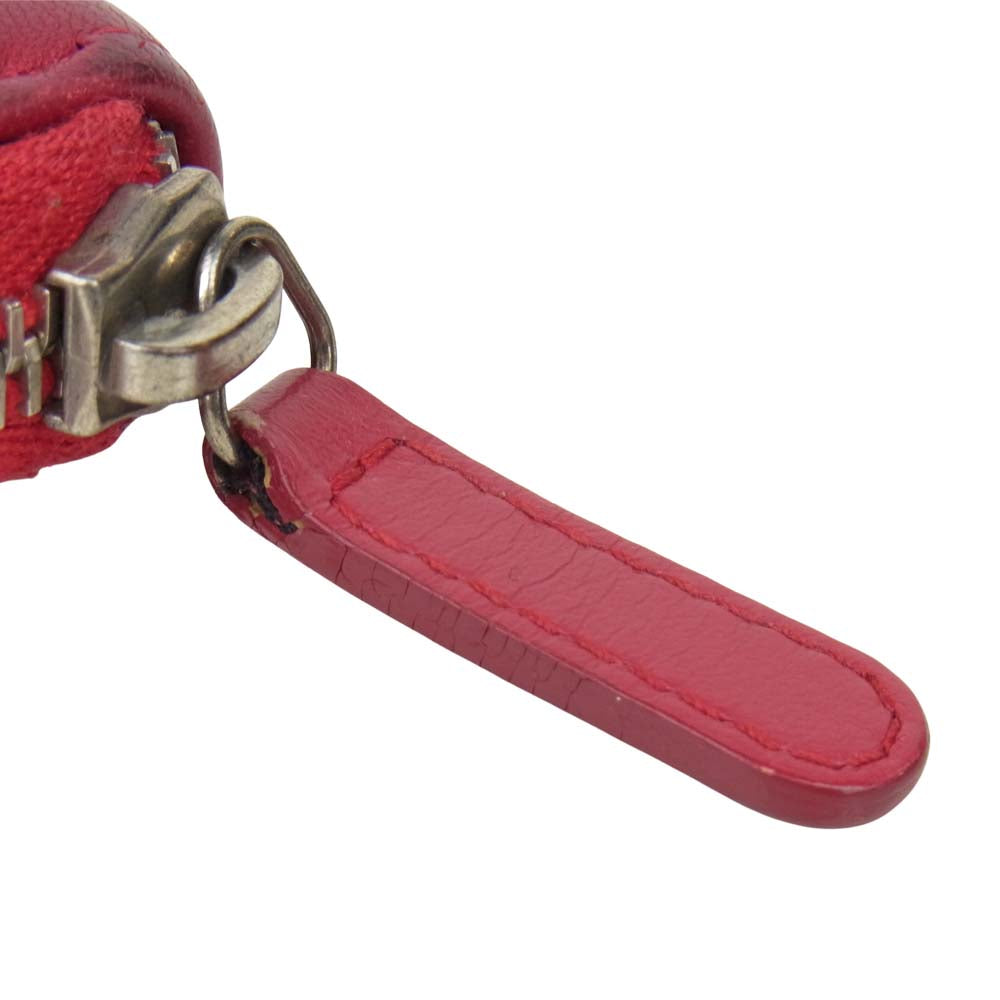 CHANEL シャネル 14569980 マトラッセ ラムスキン キルティング ラウンドジップ 長財布 ワインレッド系【中古】