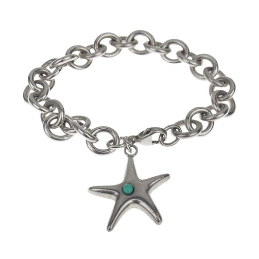 TIFFANY&Co. ティファニー ターコイズ スターフィッシュ ブレスレット シルバー系【中古】
