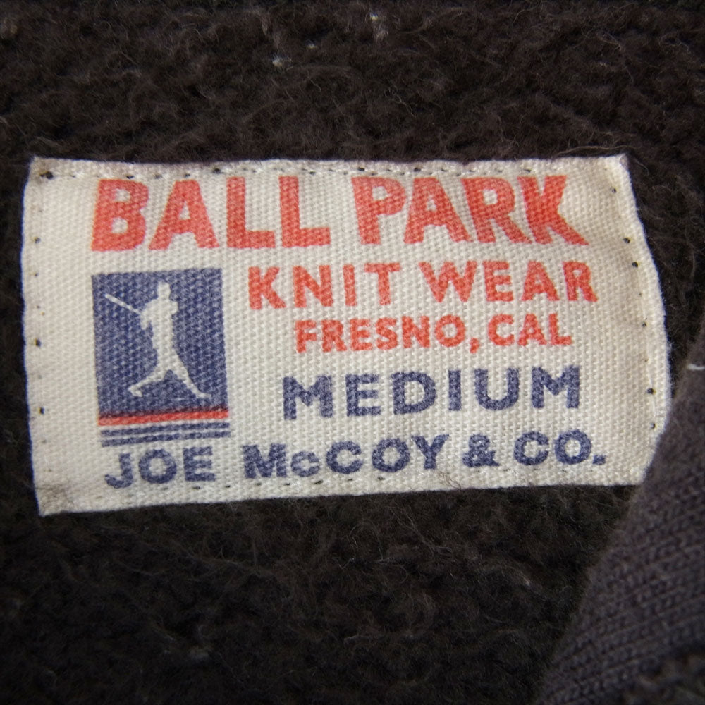 The REAL McCOY'S ザリアルマッコイズ BALL PARK ハーフ ジップ スウェット パーカー  グレー系 M【中古】