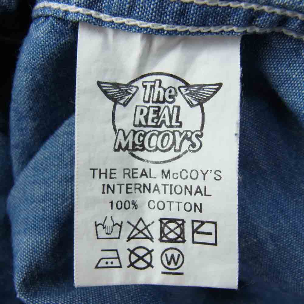 The REAL McCOY'S ザリアルマッコイズ U.S.N シャンブルー シャツ インディゴブルー系 15【中古】