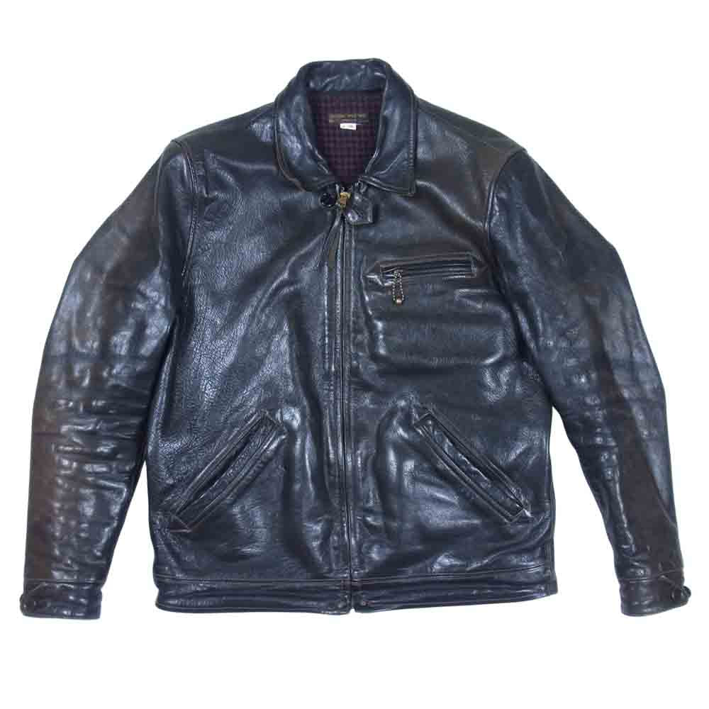 ウェストライド ゴートレザー シングル ライダース ジャケット ブラック系 38【中古】