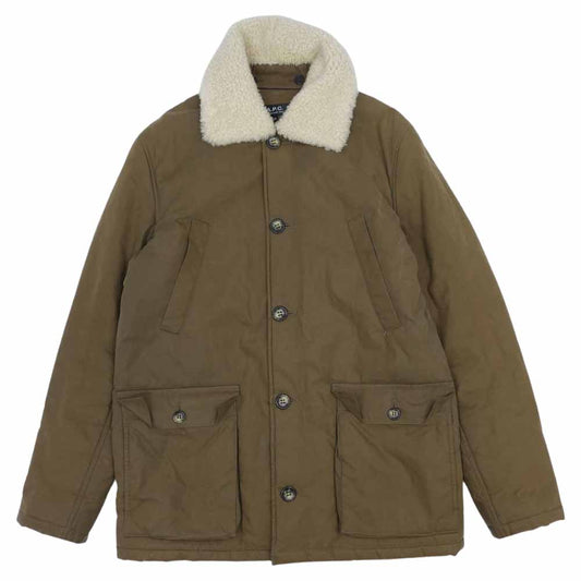 A.P.C. アーペーセー オイルドコットン 中綿 ジャケット  カーキ系 XS【中古】