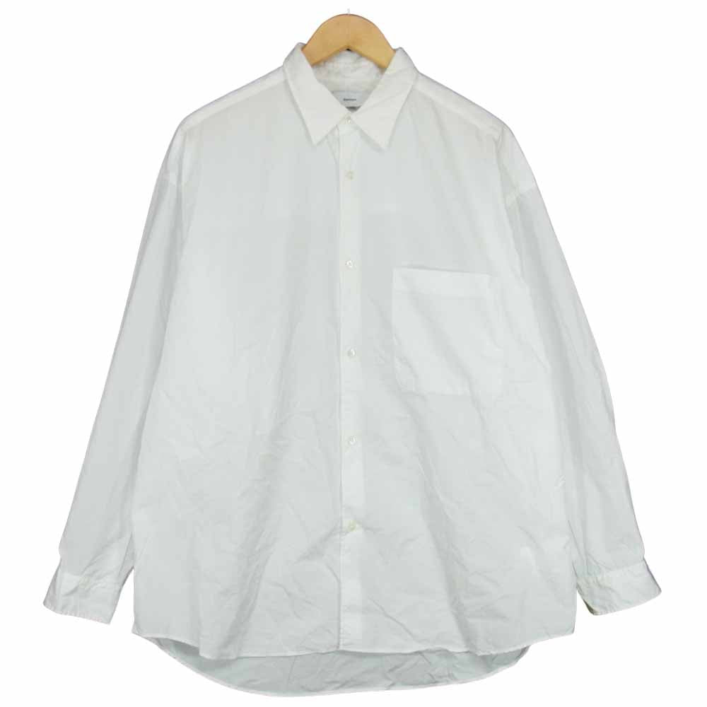GRAPHPAPER グラフペーパー 20SS GM201-50093B Broad L/S Oversized Regular Collar Shirt ブロード オーバーサイズ レギュラーカラー 長袖 シャツ ホワイト ホワイト系 F【中古】