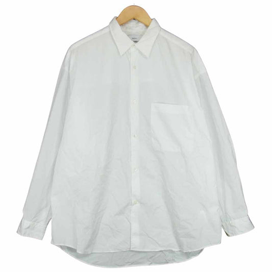 GRAPHPAPER グラフペーパー 20SS GM201-50093B Broad L/S Oversized Regular Collar Shirt ブロード オーバーサイズ レギュラーカラー 長袖 シャツ ホワイト ホワイト系 F【中古】