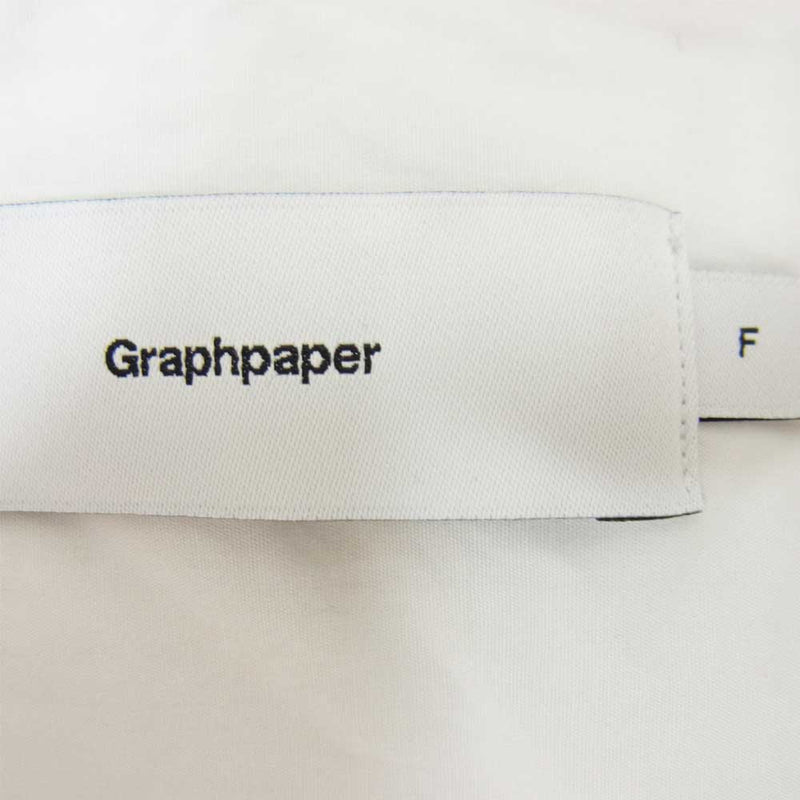 GRAPHPAPER グラフペーパー 20SS GM201-50093B Broad L/S Oversized Regular Collar Shirt ブロード オーバーサイズ レギュラーカラー 長袖 シャツ ホワイト ホワイト系 F【中古】