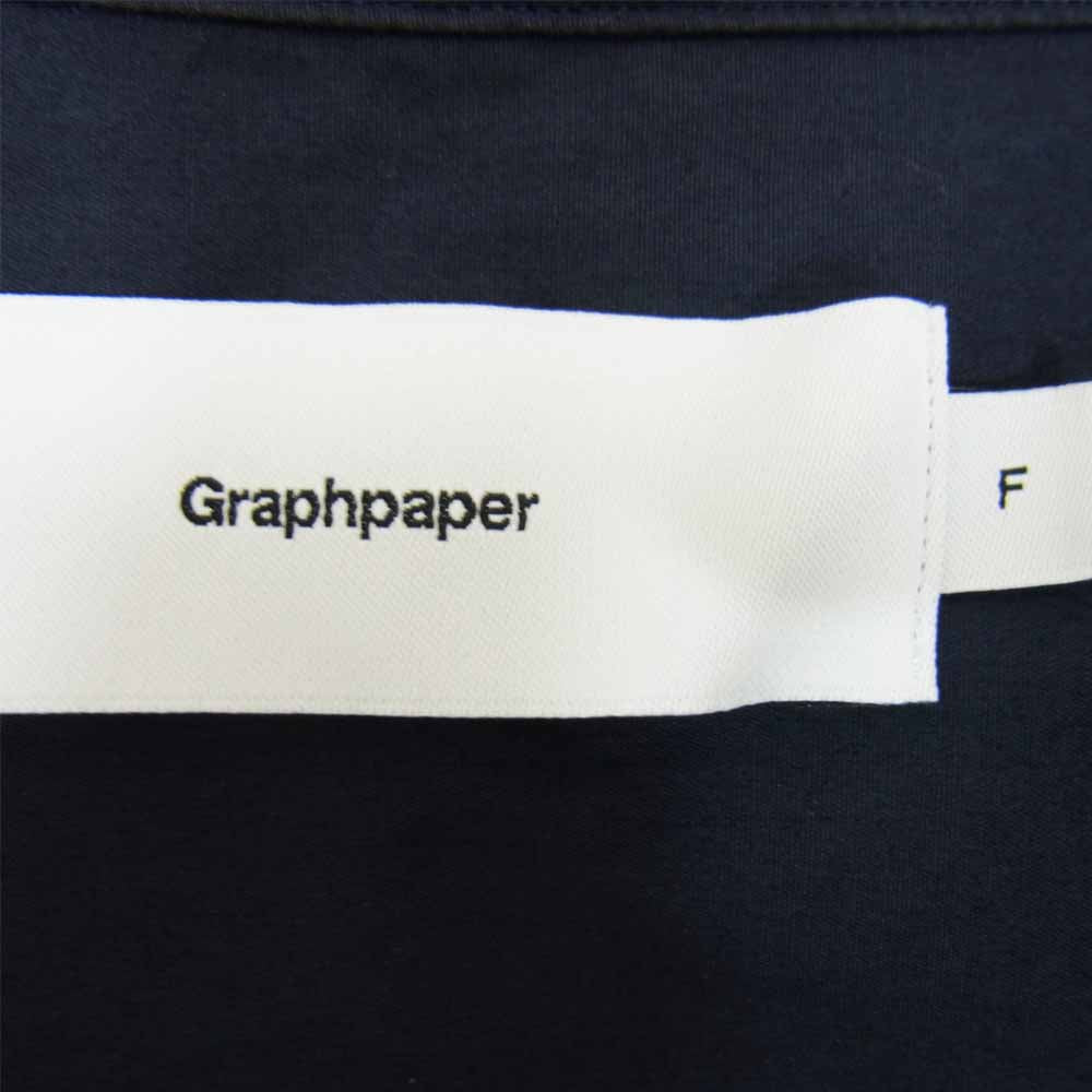 GRAPHPAPER グラフペーパー 20SS GM201-50093B Broad L/S Oversized Regular Collar Shirt ブロード オーバーサイズ レギュラーカラー 長袖 シャツ ネイビー ネイビー系 F【中古】