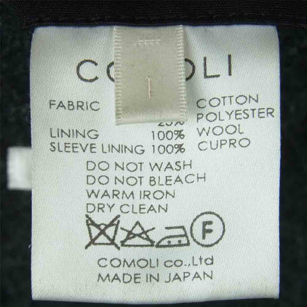COMOLI コモリ 16AW J03-04005 タイロッケンコート 弱撥水 コットンポリ ウールナッピング ブラック系【中古】