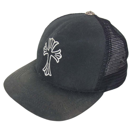 CHROME HEARTS クロムハーツ（原本無） CHクロス 刺繍 トラッカー キャップ ブラック系 OS【中古】