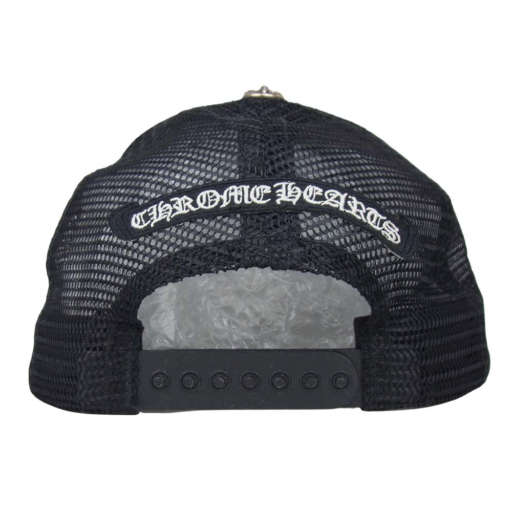CHROME HEARTS クロムハーツ（原本無） CHクロス 刺繍 トラッカー キャップ ブラック系 OS【中古】