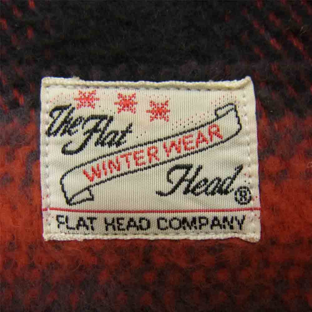 THE FLAT HEAD ザフラットヘッド オンブレチェック ヘビー フランネル スナップ ウエスタン シャツ レッド系 42【中古】