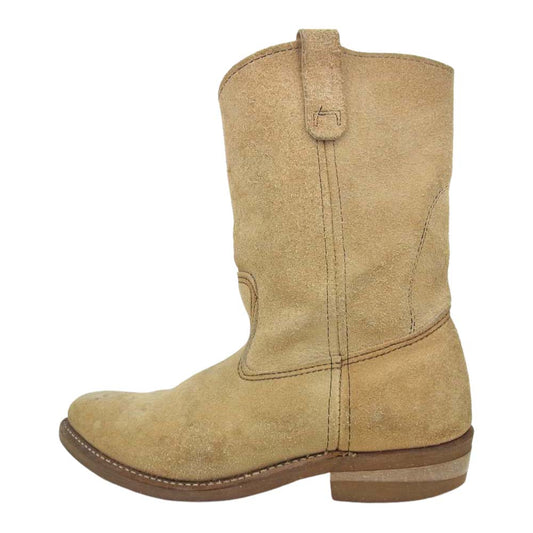 RED WING レッドウィング 縦羽タグ スエード ペコス ブーツ ベージュ系 ライトブラウン系 9E【中古】