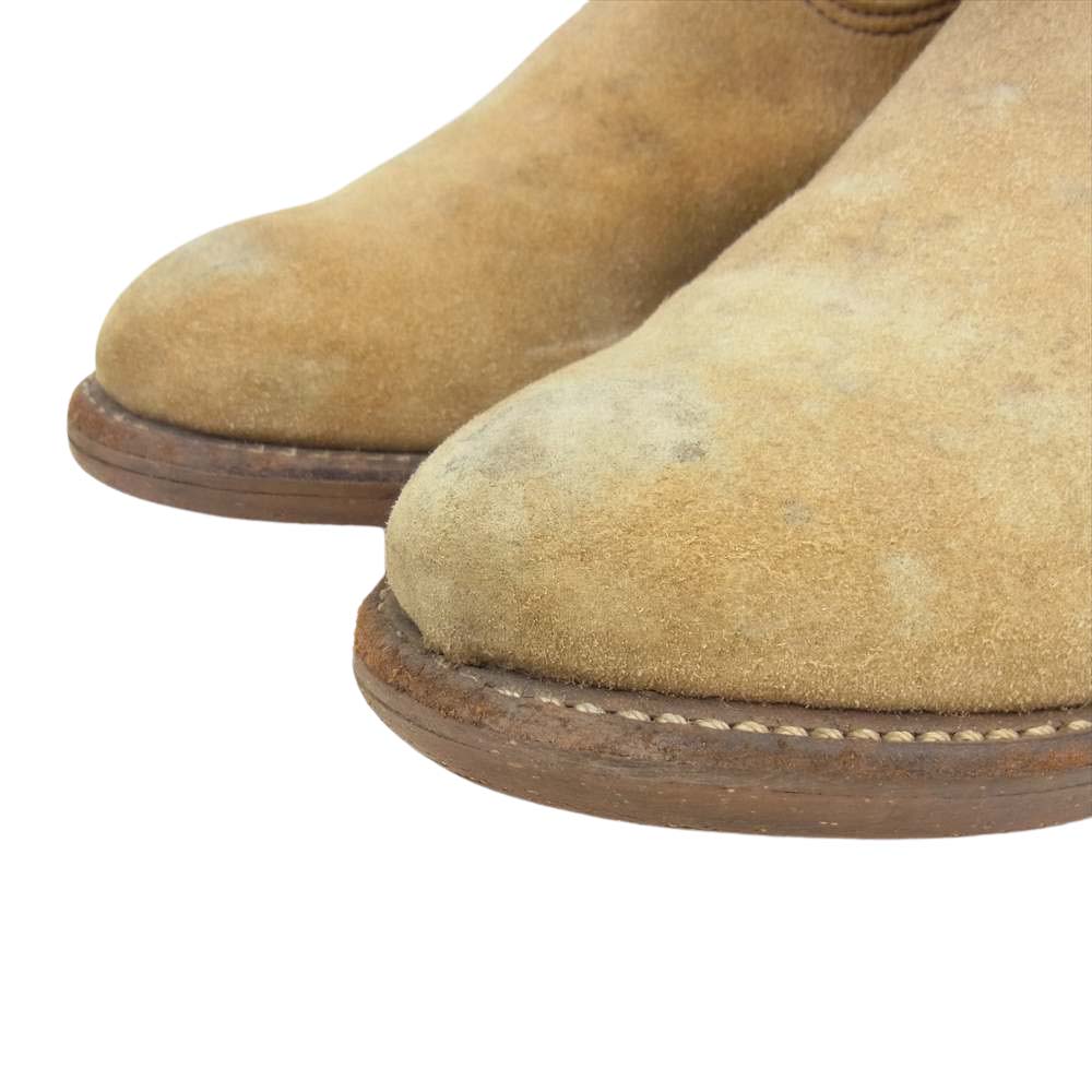 RED WING レッドウィング 縦羽タグ スエード ペコス ブーツ ベージュ系 ライトブラウン系 9E【中古】
