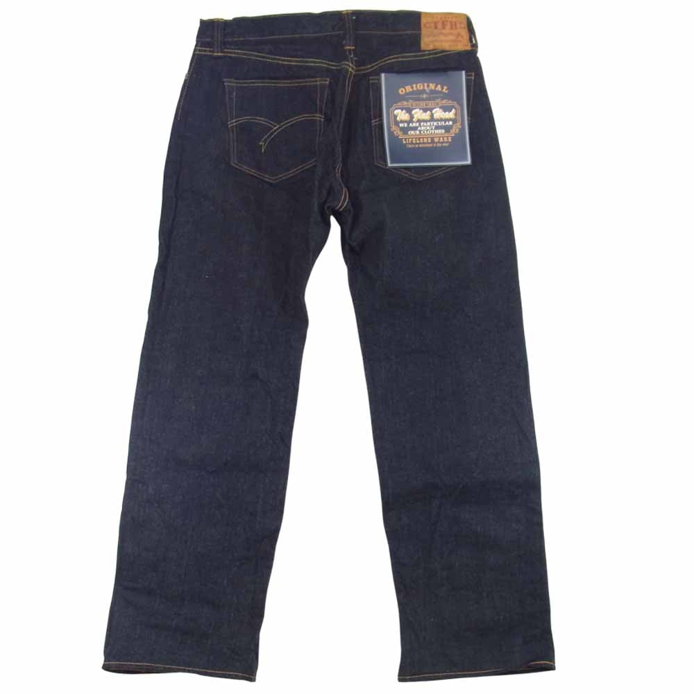 THE FLAT HEAD ザフラットヘッド 3005 フラッシャー付 ボタンフライ ストレート デニム パンツ インディゴブルー系 36【中古】