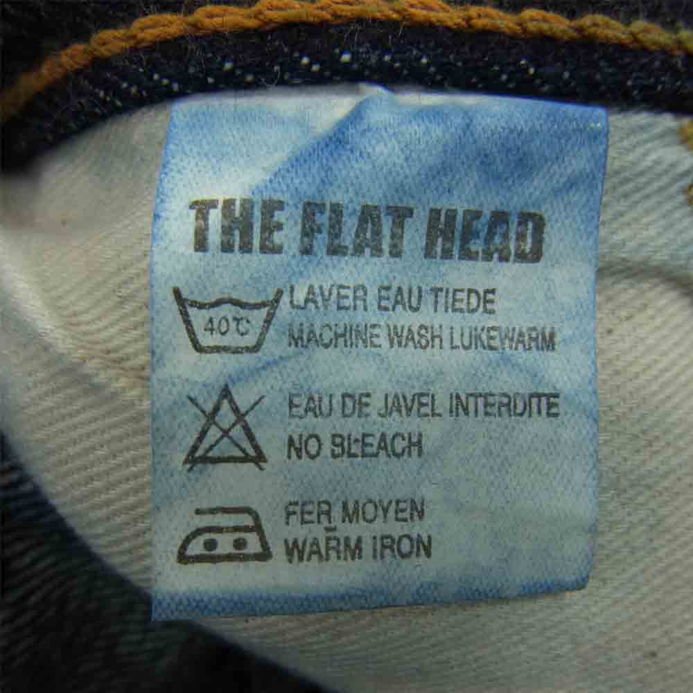 THE FLAT HEAD ザフラットヘッド 3005 フラッシャー付 ボタンフライ ストレート デニム パンツ インディゴブルー系 36【中古】