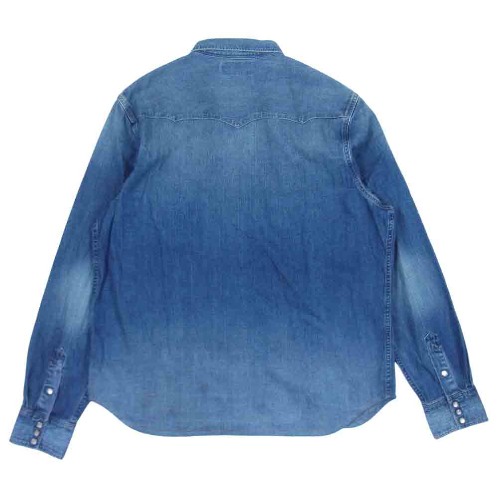 RRL ダブルアールエル デニム ウエスタン シャツ 長袖 デニムシャツ インディゴブルー系 XL【中古】