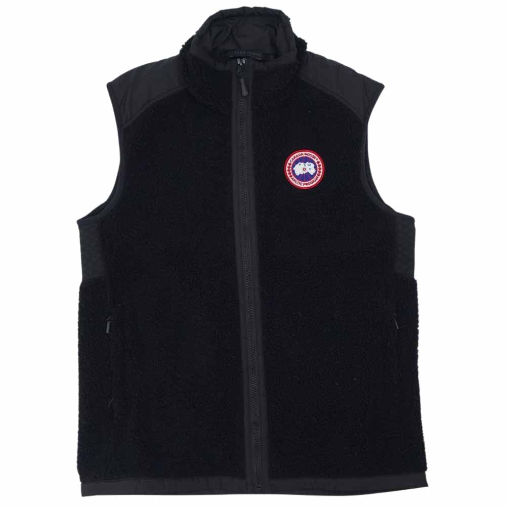 CANADA GOOSE カナダグース 6996M サザビーリーグ国内正規品 PERTH VEST ナイロン フリース 切替 パース ベスト  ブラック系 L【中古】