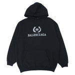 BALENCIAGA バレンシアガ 19SS 556143 TAV37 BBロゴ オーバーサイズ スウェット パーカー ブラック系 M【中古】