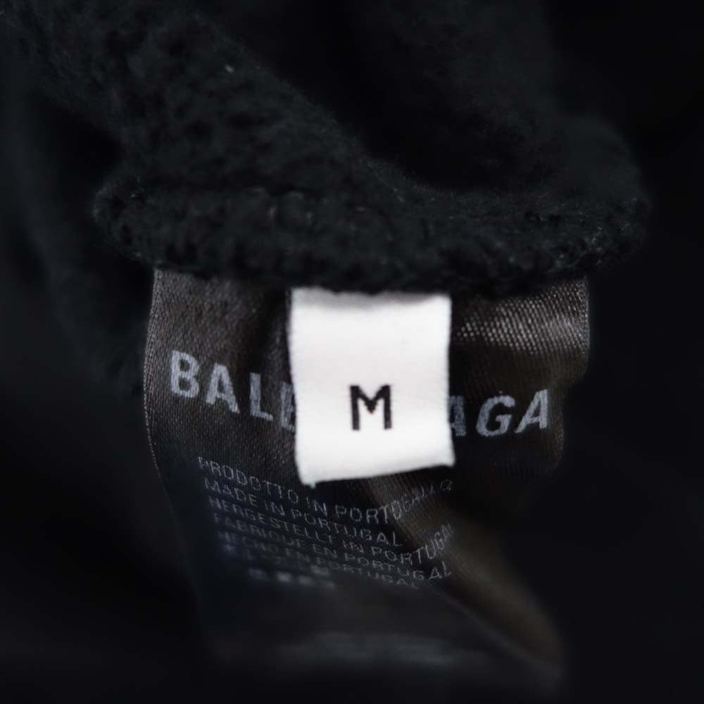 BALENCIAGA バレンシアガ 19SS 556143 TAV37 BBロゴ オーバーサイズ スウェット パーカー ブラック系 M【中古】