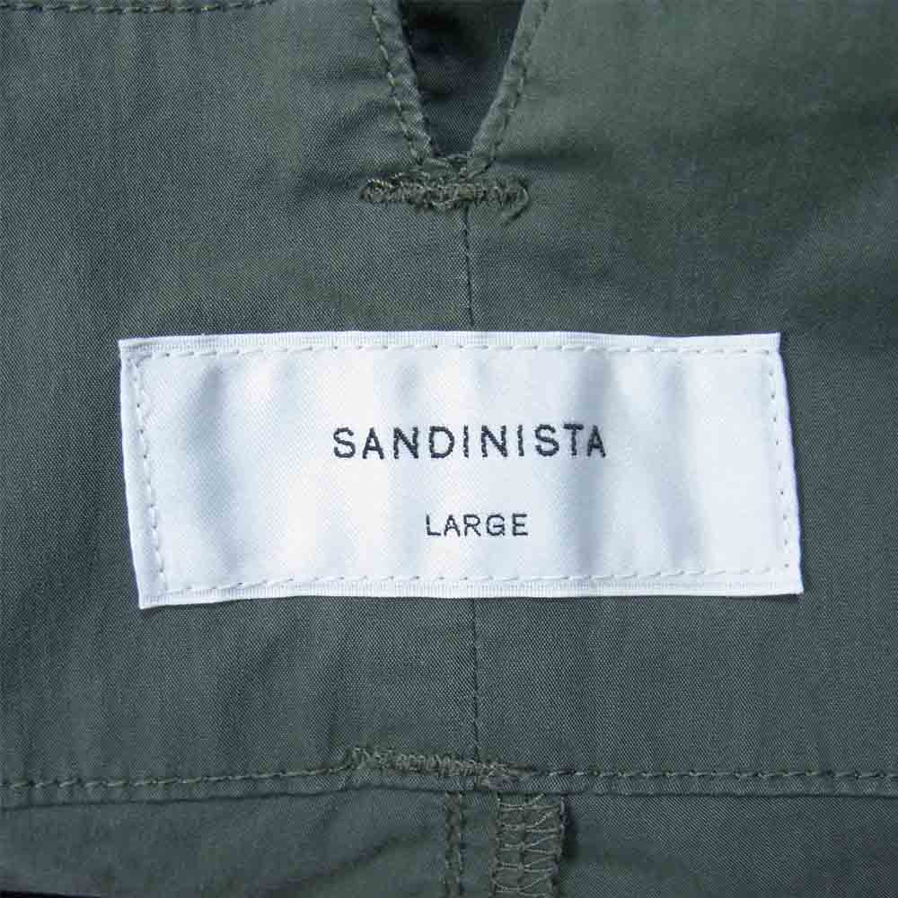 Sandinista サンディニスタ コットンポリ ハーフ パンツ 日本製 ショートパンツ カーキ系 L【中古】