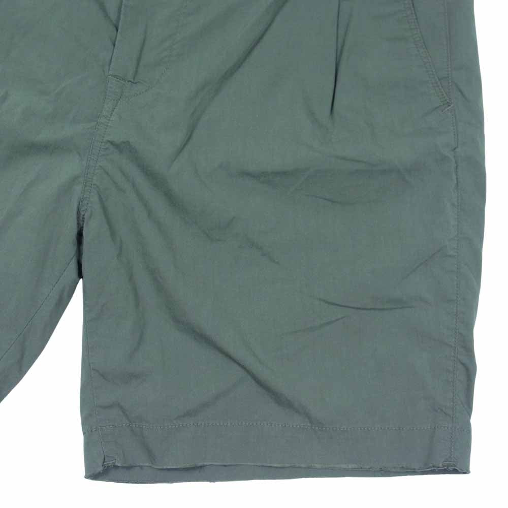 Sandinista サンディニスタ コットンポリ ハーフ パンツ 日本製 ショートパンツ カーキ系 L【中古】