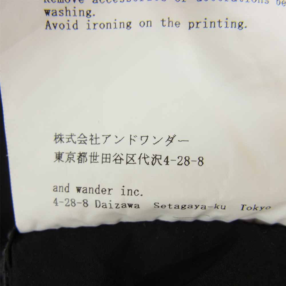 アンドワンダー AW01-FT046 CORDURA typewriter short sleeve over shirt コーデュラ タイプライター 半袖 オーバー シャツ ブラック系 4【中古】