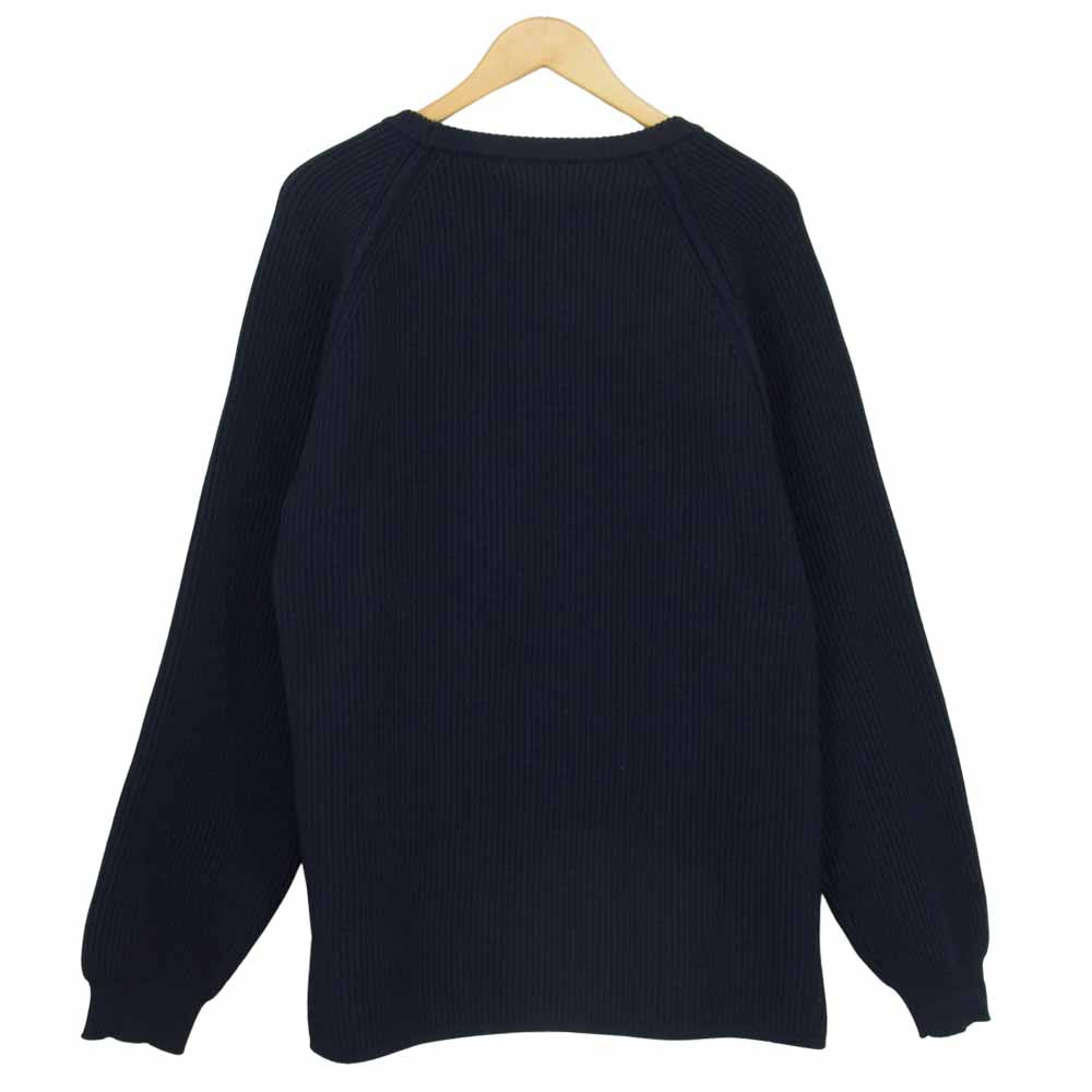 nanamica ナナミカ SUJS111 5G Crew Neck Sweater クルーネック セーター ニット ネイビー系 L【中古】