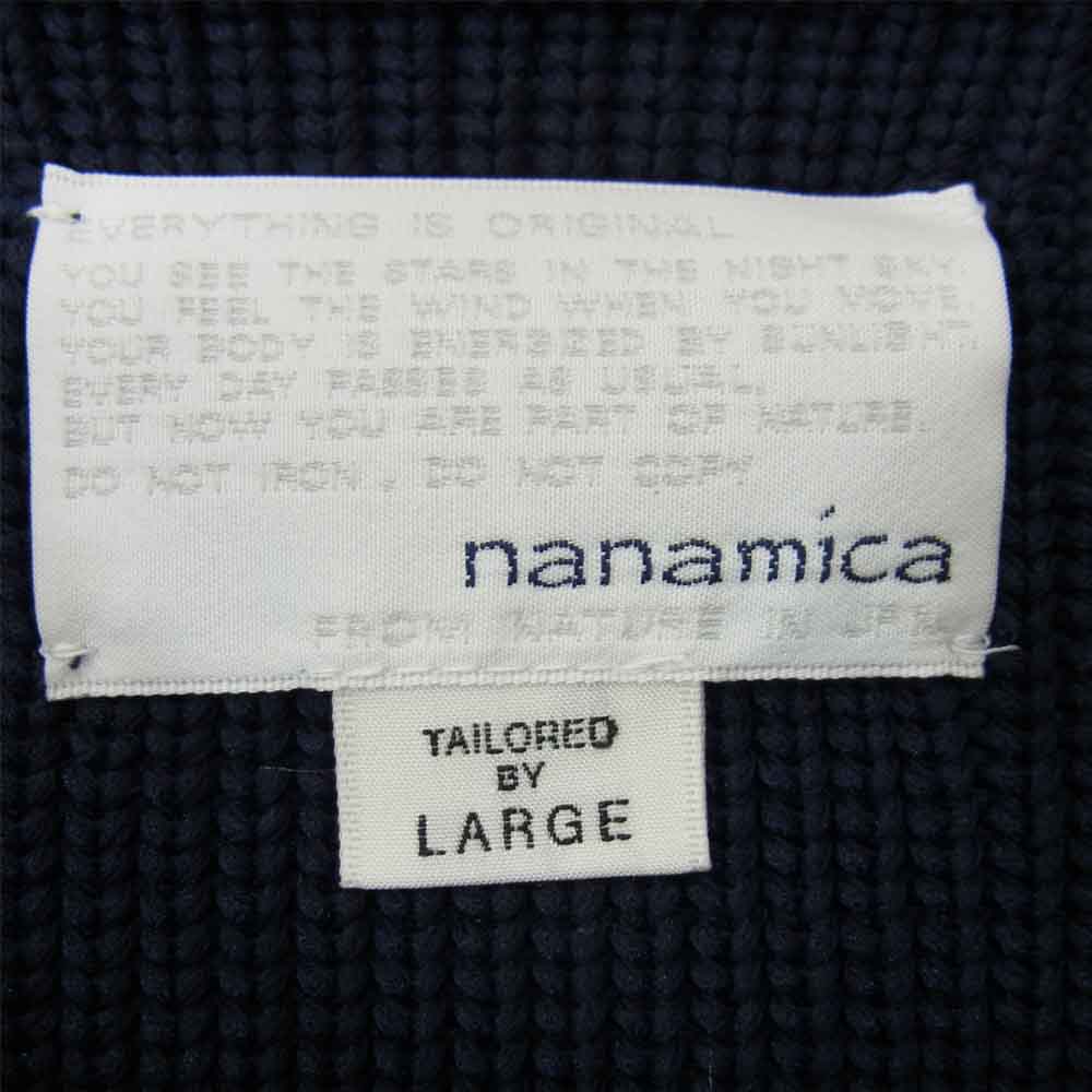 nanamica ナナミカ SUJS111 5G Crew Neck Sweater クルーネック セーター ニット ネイビー系 L【中古】