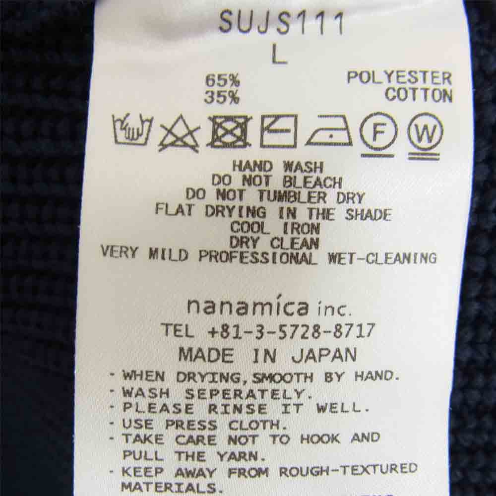nanamica ナナミカ SUJS111 5G Crew Neck Sweater クルーネック セーター ニット ネイビー系 L【中古】