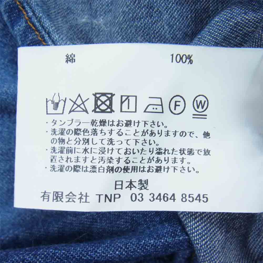 nonnative ノンネイティブ NN-SJ3903 TRUCKER L/S SHIRT JACKET プルオーバー トラッカー デニム シャツ ジャケット インディゴブルー系 4【中古】