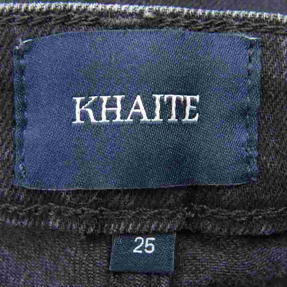 KHAITE VIVIAN ハイウエスト ブラック デニム ブラック系 25【中古】