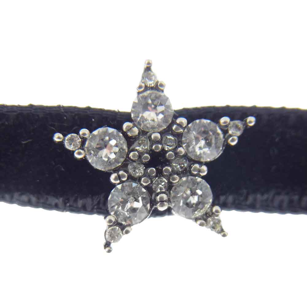 Christian Dior クリスチャンディオール ベルベット スター チョーカー ラインストーン ブラック系【極上美品】【中古】