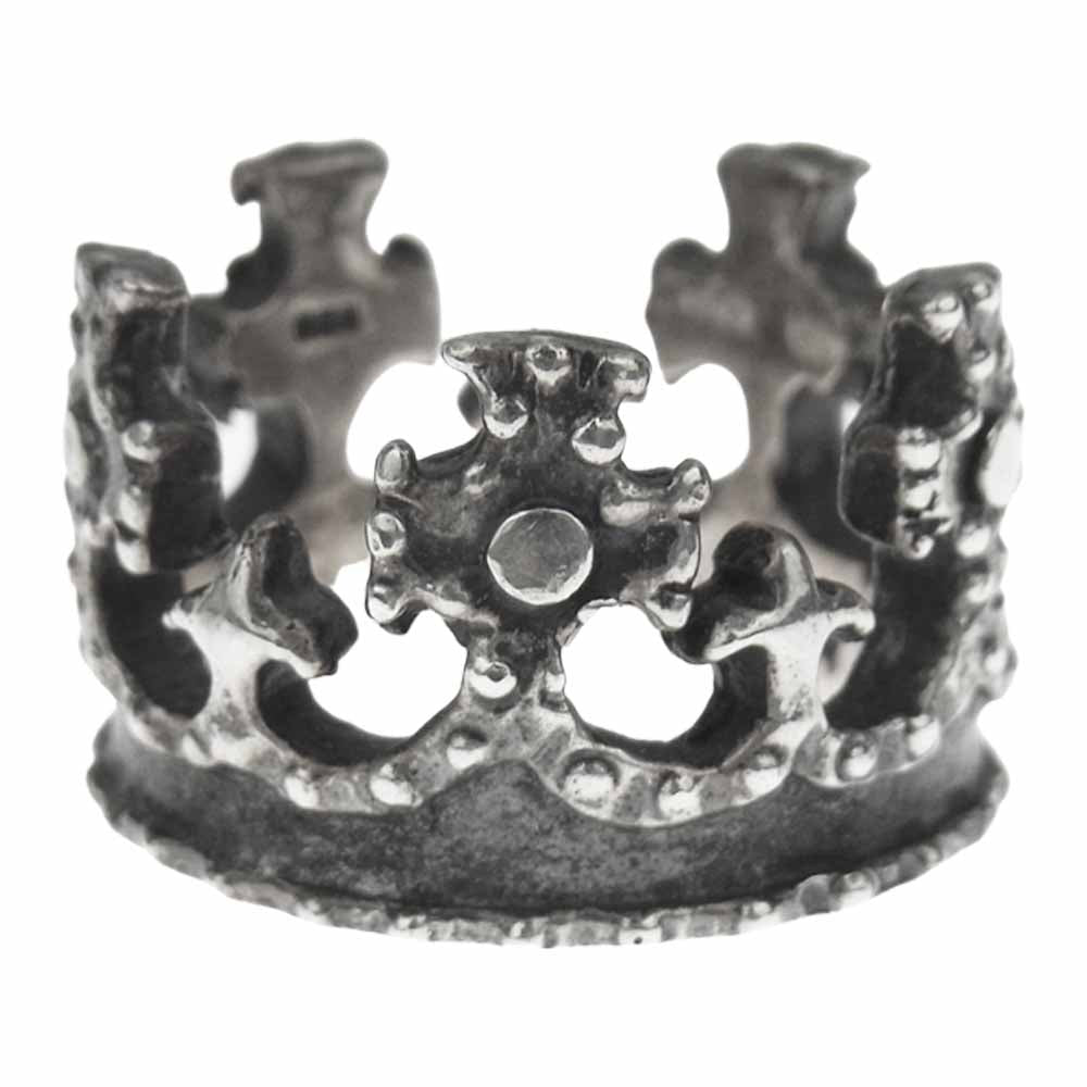 ROYAL ORDER ロイヤルオーダー クラウン リング シルバー系 11号程度【中古】