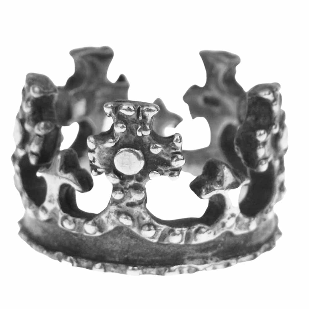 ROYAL ORDER ロイヤルオーダー クラウン リング シルバー系 11号程度【中古】