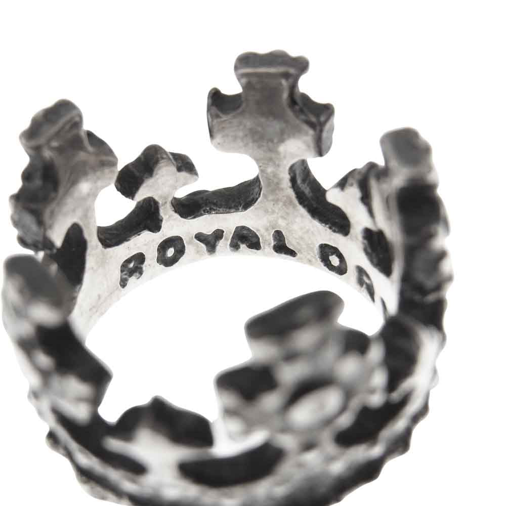 ROYAL ORDER ロイヤルオーダー クラウン リング シルバー系 11号程度【中古】