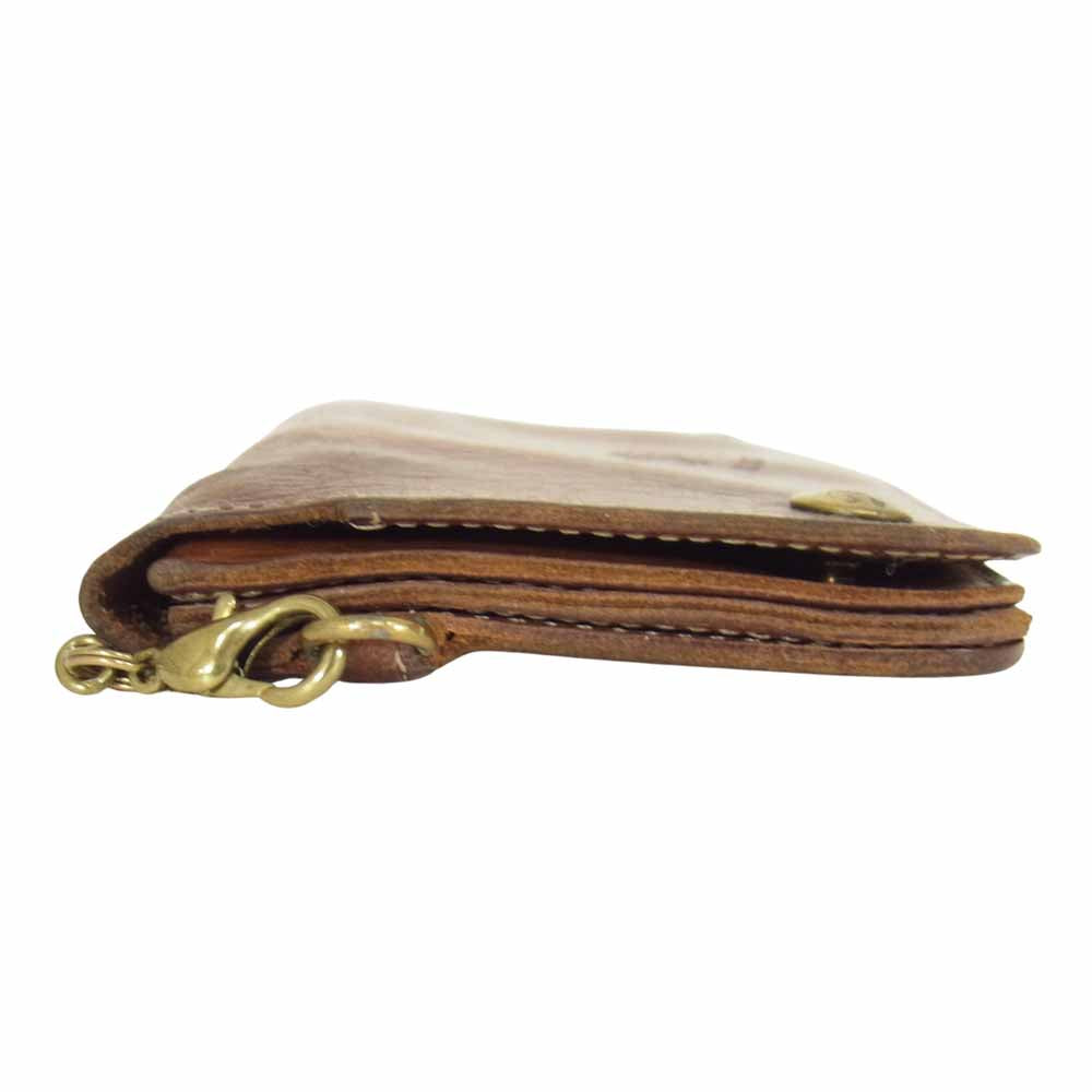 IL BISONTE イルビゾンテ ウォレットチェーン付 レザー ウォレット 財布  ブラウン系【中古】