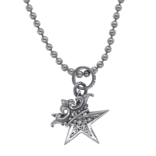 ROYAL ORDER ロイヤルオーダー スター クラウン ネックレス シルバー系【中古】