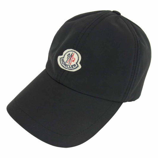 MONCLER モンクレール 国内正規品 6 PANEL BASEBALL CAP パネル キャップ ロゴワッペン 黒 ブラック系【中古】