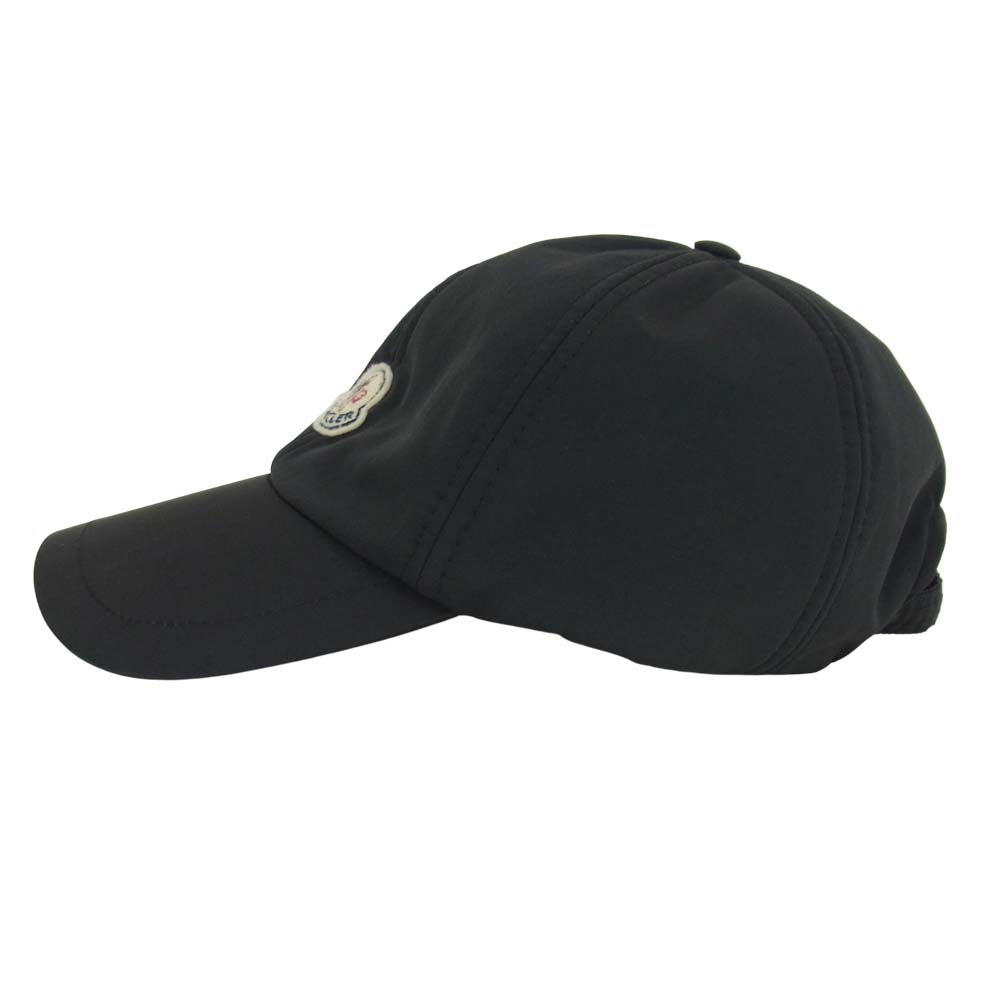 MONCLER モンクレール 国内正規品 6 PANEL BASEBALL CAP パネル キャップ ロゴワッペン 黒 ブラック系【中古】