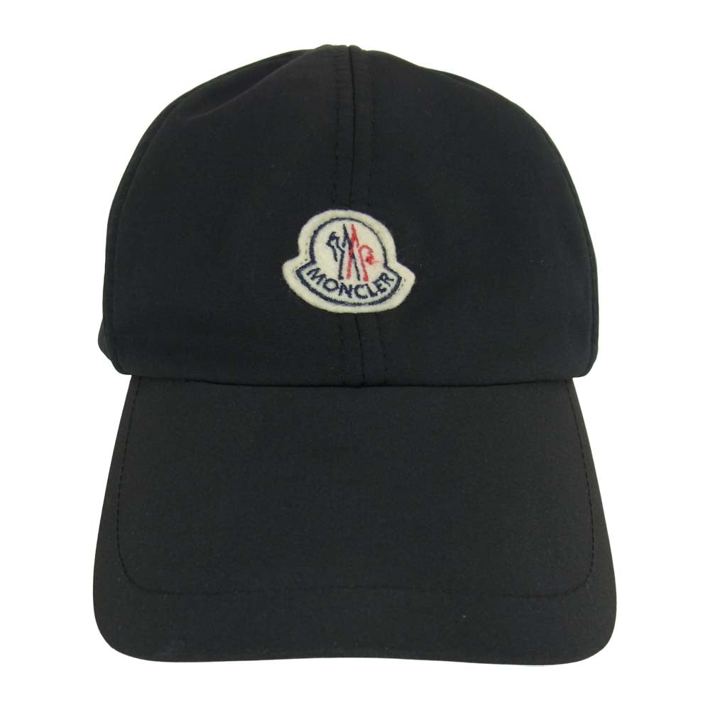 MONCLER モンクレール 国内正規品 6 PANEL BASEBALL CAP パネル キャップ ロゴワッペン 黒 ブラック系【中古】