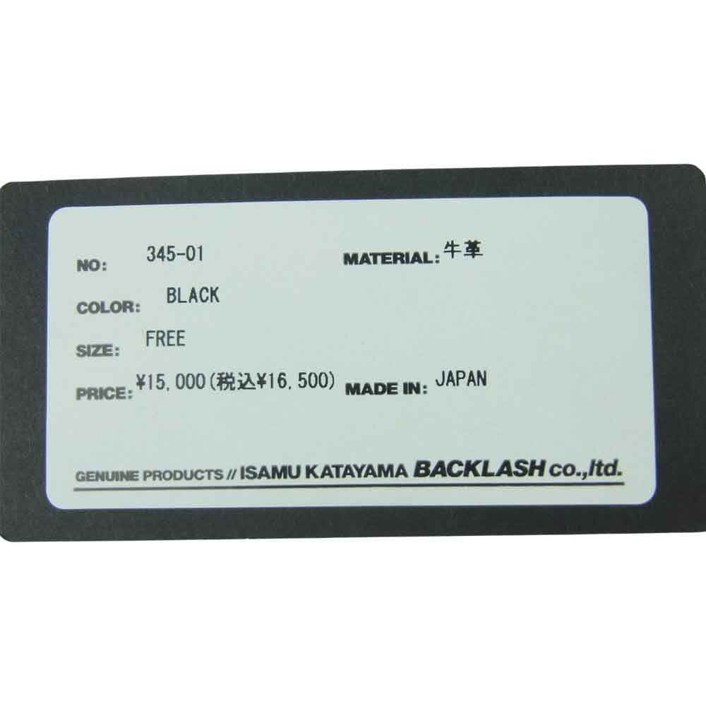ISAMUKATAYAMA BACKLASH イサムカタヤマバックラッシュ 345-01 GUIDI オイルカーフ カード ケース 牛革 ブラック系 FREE【新古品】【未使用】【中古】