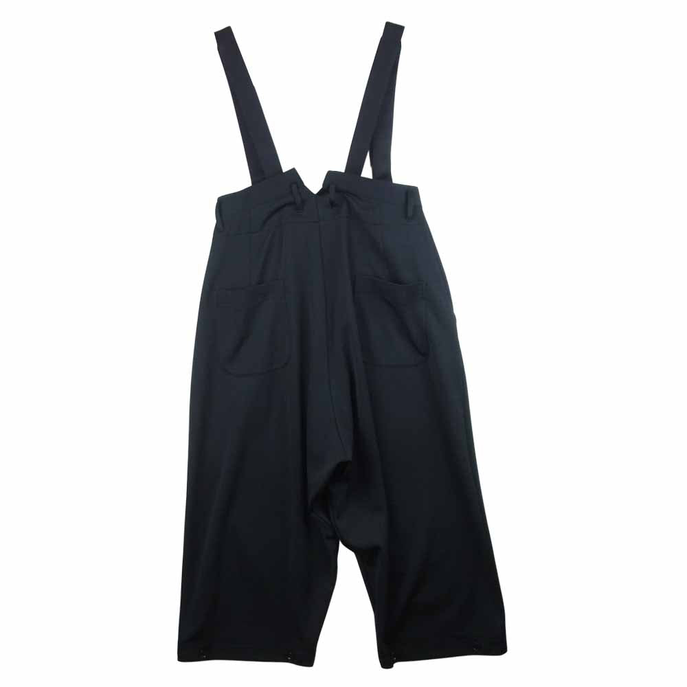 Yohji Yamamoto ヨウジヤマモト Ground Y 21AW GM-P14-900 30/Pe Jersey Suspenders Wide Pants サスペンダー ワイド パンツ ブラック系 3【新古品】【未使用】【中古】