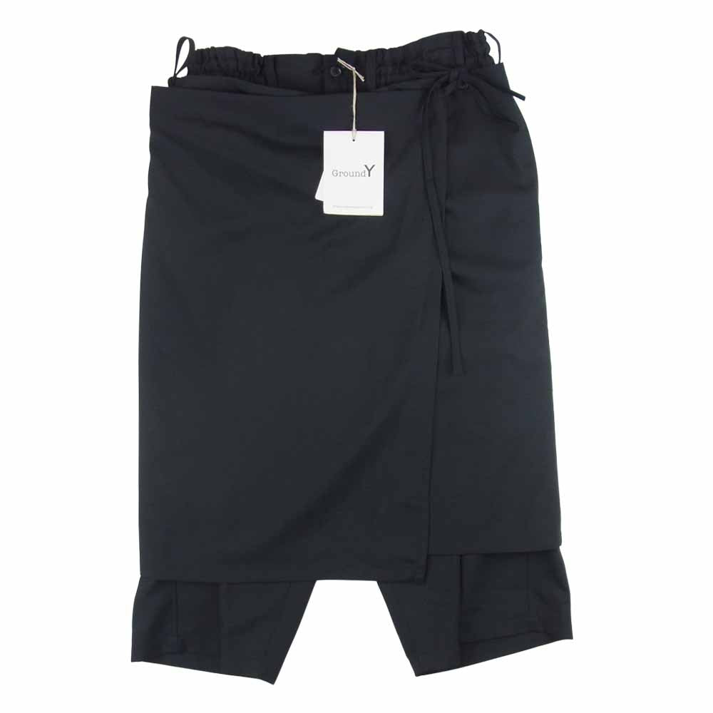 Yohji Yamamoto ヨウジヤマモト 21AW GM-P16-100-1 GroundY Detachabl skirt pants スカート パンツ ブラック系 03【新古品】【未使用】【中古】