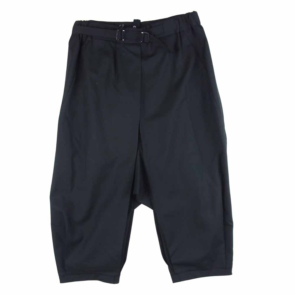 Yohji Yamamoto ヨウジヤマモト 21AW GA-P11-100-1 GroundY T/W Gabardine HAKAMA Pants ギャバジン 袴 パンツ ブラック系 03【新古品】【未使用】【中古】