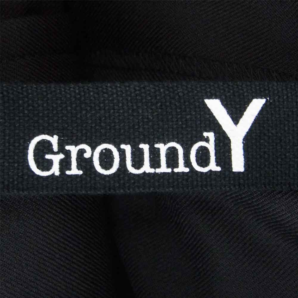 Yohji Yamamoto ヨウジヤマモト 21AW GA-P11-100-1 GroundY T/W Gabardine HAKAMA Pants ギャバジン 袴 パンツ ブラック系 03【新古品】【未使用】【中古】